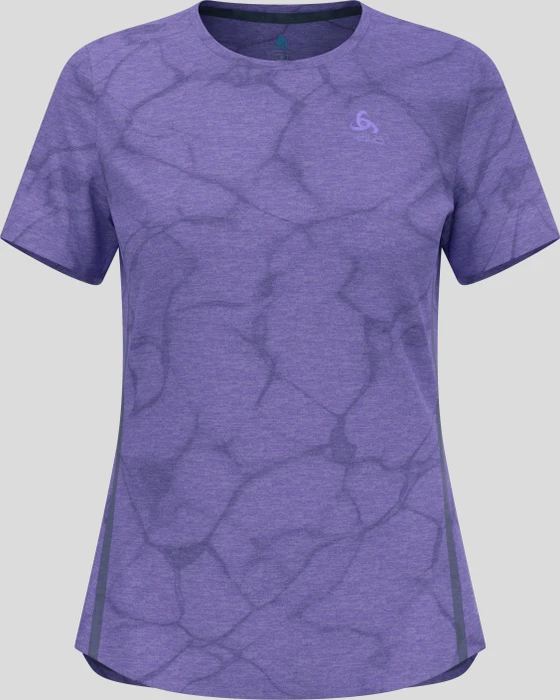 Odlo Zeroweight Engineered Chill-Tec Laufshirt kurzarm afterparty melange (Damen)