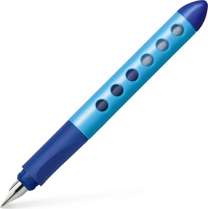 Faber-Castell Schulfüller Scribolino blau, linke Hand