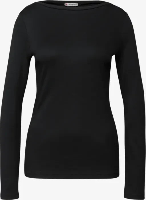 Street One Basic Shirt langarm schwarz (Damen)