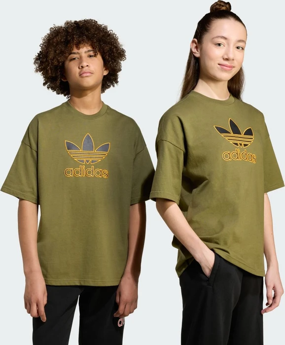 adidas Oversize Trefoil T-Shirt kurzarm focus olive (Junior)