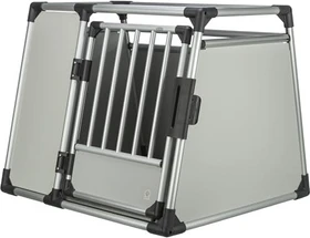 Trixie Transportbox Aluminium, mit Sicherheitsverschluss, L-XL, silber