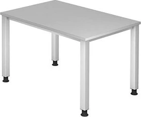 Hammerbacher Ergonomic Plus Q-Serie VQS12/5 Schreibtisch 120x80cm grau/silber