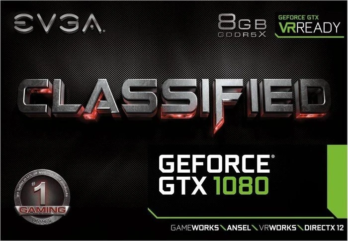 EVGA GeForce GTX 1080 Classified Gaming ACX 3.0, 8GB GDDR5X, DVI, HDMI, 3x DP