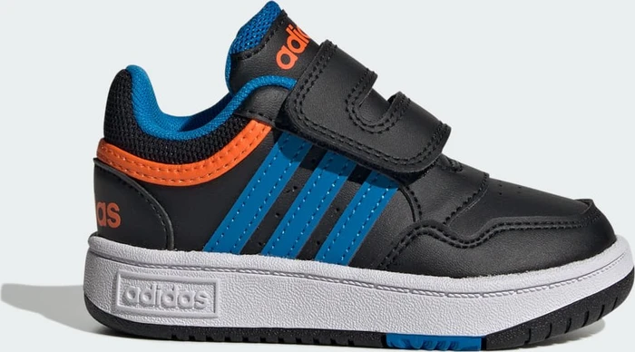 adidas Hoops core black/blue rush/impact orange (Junior)