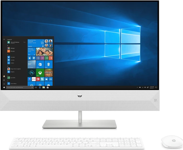 HP Pavilion All-in-One 24-xa0024ng, Snowflake White, Ryzen 7 2800H, 16GB RAM, 256GB SSD, 1TB HDD