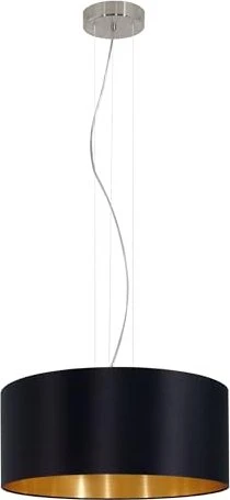 Eglo Maserlo Pendelleuchte/Schirmleuchte 53cm schwarz/gold