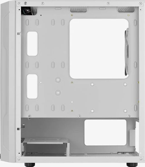 AeroCool Trinity Mini White, weiß, Lüfter LED Fixed RGB, Glasfenster