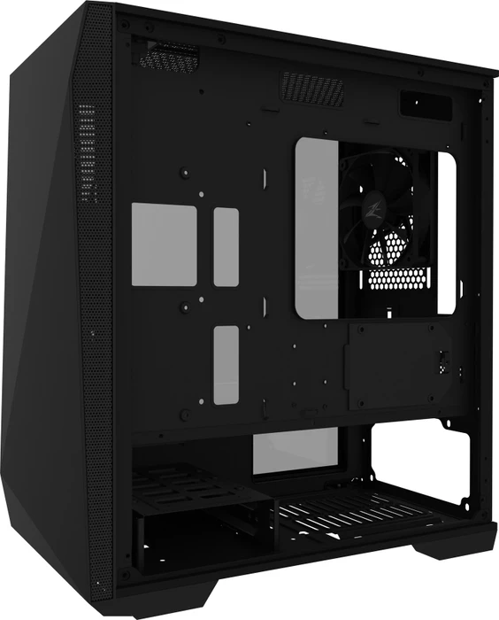 Zalman Z1 Iceberg_Black, schwarz, Glasfenster