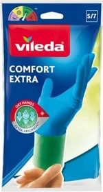 Vileda Haushaltshandschuhe Comfort Extra mit Kamille Lotion Größe S blau, 2 Stück