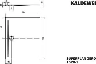 Kaldewei Superplan Zero 1520-1 Duschwanne