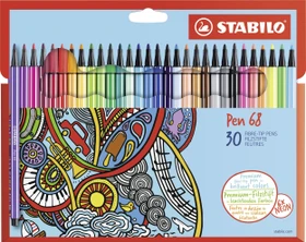 STABILO Pen 68 sortiert, 30er-Set, Klappbox