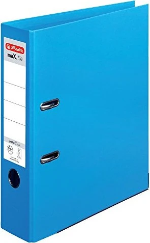 Herlitz maX.file protect plus Ordner 2-Ring, 80mm, A4, hellblau