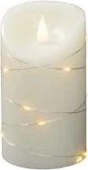 Konstsmide Echtwachskerze 13.5cm cremeweiß LED 13x bernstein, 13 Stück