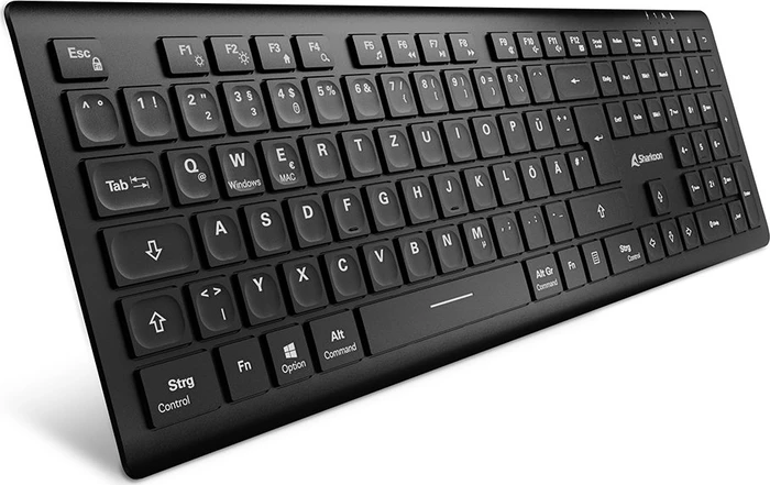 Sharkoon OfficePal K30W Wireless Keyboard, schwarz, USB, DE