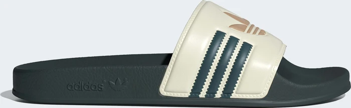 adidas Adilette cream white/mineral green/warm sandstone