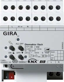 Gira KNX Dimmaktor 1-fach, 4TE REG, Dimmaktor (2171 00)