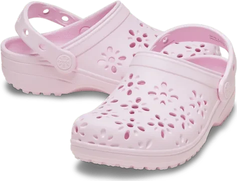 Crocs Classic Floral Cut-Out pink milk (Junior)