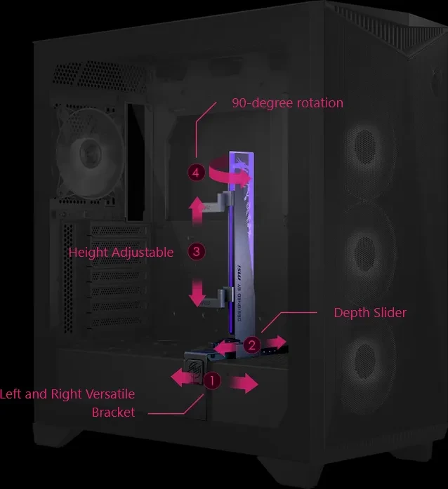 MSI MPG Gungnir 300R Airflow, schwarz, Glasfenster