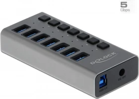 DeLOCK USB-Hub, 7x USB-A 3.0, USB-B 3.0 [Buchse] (63669)