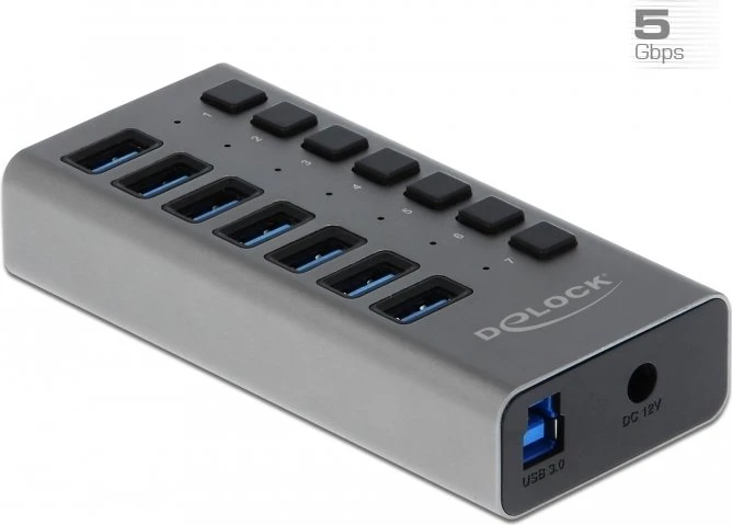 DeLOCK USB-Hub, 7x USB-A 3.0, USB-B 3.0 [Buchse]