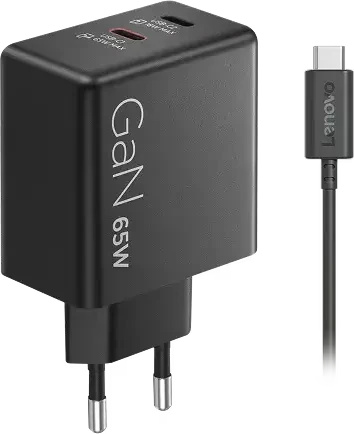 Lenovo USB-C-Ladegerät GaN 65W schwarz