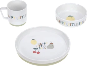 Lässig Happy Fruits Zitrone Kirsche Kinderservice Porzellan, 3-tlg.