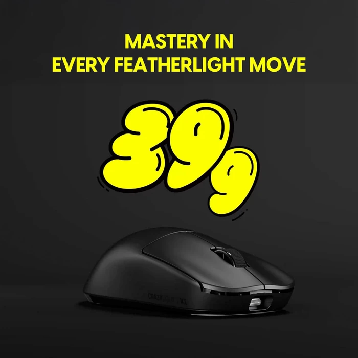 Pulsar Gaming Gears X2 CL CrazyLight Medium Wireless Jet Black, USB