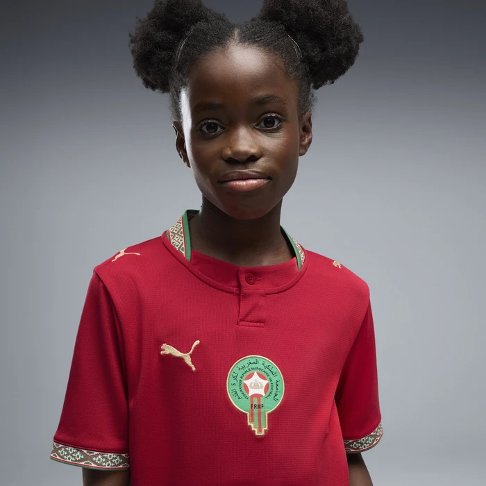 Puma FIFA WM 2026 Marokko Authentic Auswärtstrikot kurzarm fast red/victory gold (Junior)
