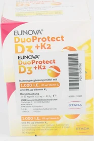 Stada Eunova DuoProtect D3 + K2 1000 I.E. Kapseln, 180 Stück (2x 90 Stück)