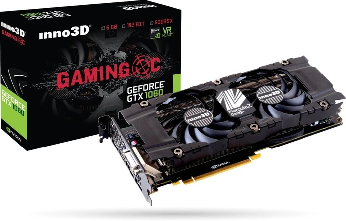 INNO3D GeForce GTX 1060 Gaming OC, 6GB GDDR5X, DVI, HDMI, 3x DP