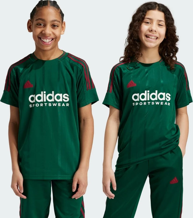 adidas Tiro Nations Pack T-Shirt kurzarm dark green/collegiate burgundy/cloud white (Junior)