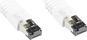 Good Connections Flach-Patchkabel, Cat8.1, U/FTP, RJ-45/RJ-45, 2m, weiß