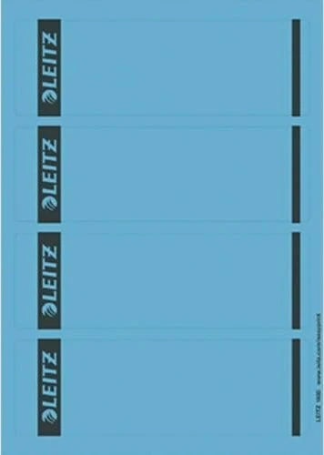 Leitz selbstklebende Ordner-Rückenschilder kurz/breit, blau, 25 Blatt/100 Stück
