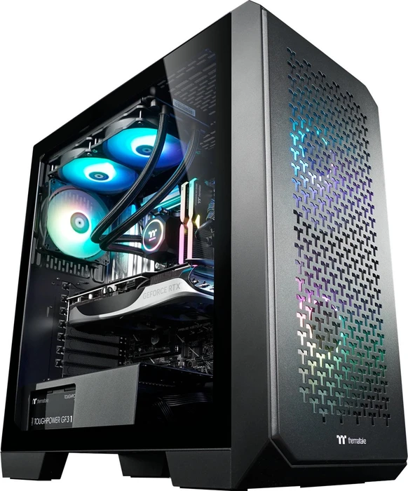 Thermaltake Tethys, schwarz, Ryzen 7 7700X, 32GB RAM, 1TB SSD, GeForce RTX 4080