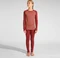 Odlo Active Warm Eco Stripes Funktionsshirt langarm spiced apple/live wire (Junior) Vorschaubild