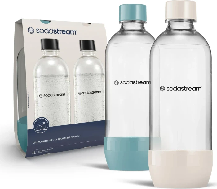 SodaStream PET Sodaflasche Jet 1l blau/sand, 2 Stück