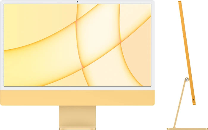 Apple iMac 24", gelb, M1 - 8 Core CPU / 8 Core GPU, 8GB RAM, 256GB SSD, EN, 1Gb LAN [2021]