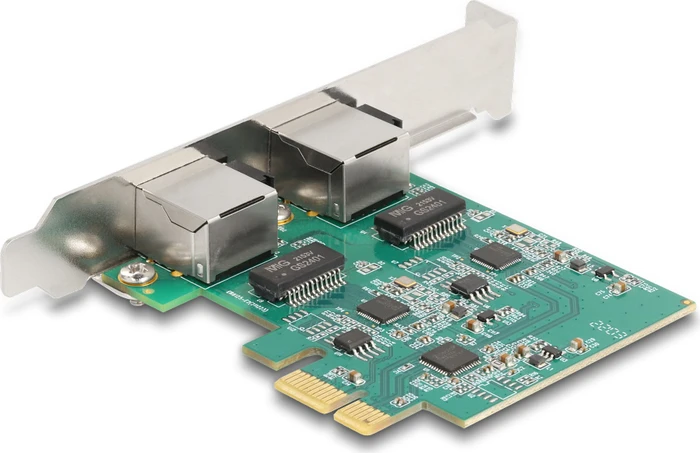 DeLOCK 2x 2.5G LAN-Adapter, RJ-45, PCIe 2.1 x1, RTL8125