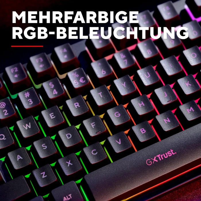 Trust Gaming GXT 1831 Dothix Wireless TKL, schwarz, LEDs RGB, USB, DE