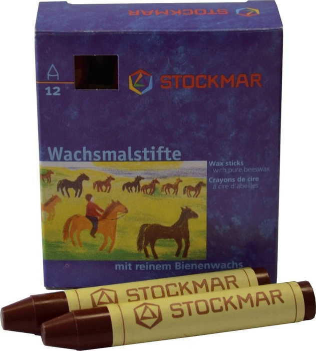 Stockmar Wachsstifte, rotbraun, 12er-Pack