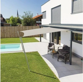 Windhager Cannes Sonnensegel 500x500cm hellgrau