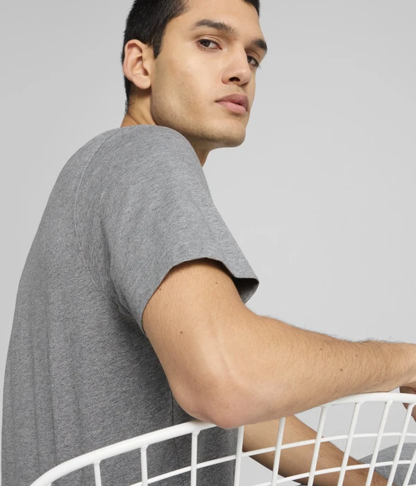 Puma Essentials No.1 Logo T-Shirt kurzarm medium grey heather