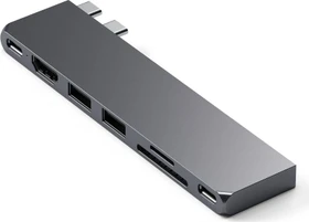 Satechi Pro Hub Slim Adapter, Space Gray, 2x USB4 [Stecker] (ST-HUCPHSM)