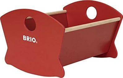 BRIO Puppenwiege Holz rot