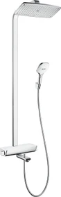 Hansgrohe Raindance E Showerpipe 360 1jet mit Wannenthermostat Duschsystem chrom/weiß