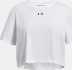 Under Armour Rival Funktionsshirt kurzarm weiß/schwarz (Junior)