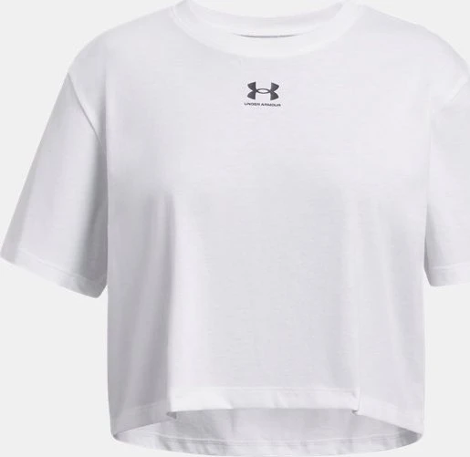 Under Armour Rival Funktionsshirt kurzarm weiß/schwarz (Junior)