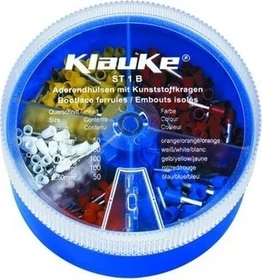 Klauke ST 1 B Streudose mit isol. Aderendhülsen 0,5-2,5 mm², DIN 46228 Teil 4, Farbcode 1