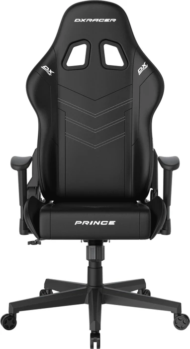 DXRacer Prince Series PF132 Gamingstuhl, schwarz mit weißen Nähten