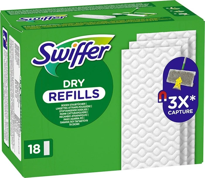 Swiffer Dry Refills Wischtücher Nachfüllpack, 18 Stück